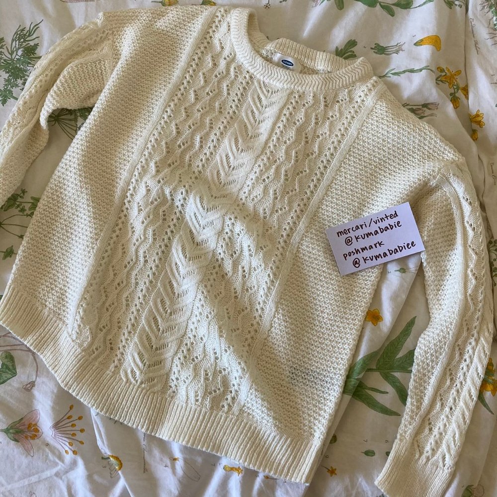 old navy - white knit sweater